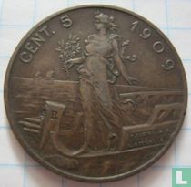 Italien 5 Centesimi 1909