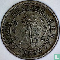 Ceylon ¼ cent 1870