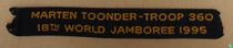 MARTEN TOONDER-TROOP 360 \\ 18th WORLD JAMBOREE 1995 [Tom Poes naambandje]