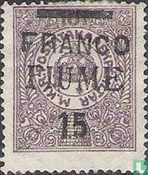 Hungarian collectible stamp with overprint