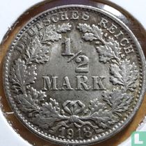 Deutsches Reich ½ Mark 1918 (F)