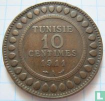 Tunisia 10 centimes 1911 (AH1329)