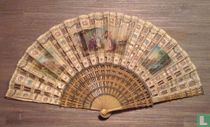 Antiker französischer Fächer mit ländlichen Szenen