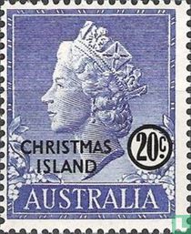 Queen Elizabeth II with overprint