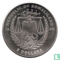 Somaliland 5 Dollars 1998 (Copper-Nickel - Normal)
