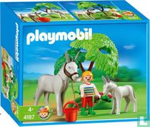 Playmobil Kind met ezels