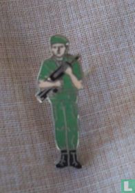 Militaire, béret vert