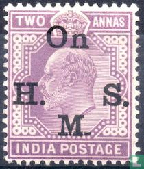 King Edward VII, with overprint