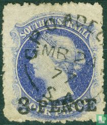 Koningin Victoria, met opdruk