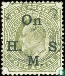 King Edward VII, with overprint