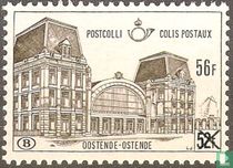 Oostende Railway Station, with overprint