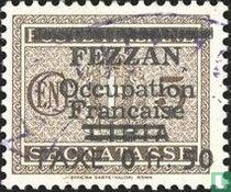 Surcharge sur les timbres libyens