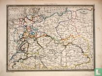 Carte Europe Central ou Allemagne, Midden Europa Duitsland