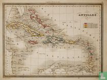 Carte Antilles, Antillen