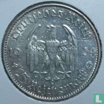 Deutsches Reich 5 Reichsmark 1934 (F - Typ 1) "1. Jahrestag der Nazi-Herrschaft"