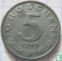 Austria 5 groschen 1950