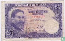  Spanien 25 pesetas 1954