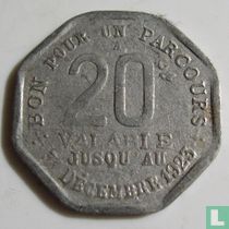 Frankrijk 20 centimes TCRP Paris 1923 "44"