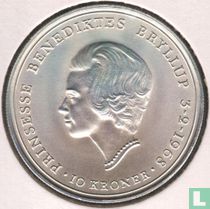 Dänemark 10 Kroner 1968 "Wedding of princess Benedikte"