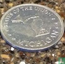 USA  Shell Oil - Coin Game States of the Union -  Michigan  1960s