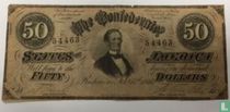 Confederate States of America  50 dollars  1864