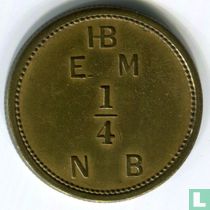 Canada  Hudson Bay Company  East Main 1/4 penny  Beaver Token  1850s