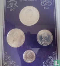 Jersey mint set 1972 (PROOF) "25th Wedding anniversary of Queen Elizabeth II and Prince Philip"