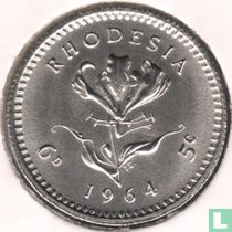 Rhodésie 6 pence - 5 cents 1964