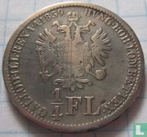 Austria ¼ florin 1859 (E)