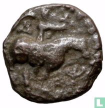 Indo Scythisch Koninkrijk Bactrië, AR Drachm, 48 BC - 25 BC, Azes I 