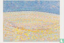 Pointillistische duin Studie, duintop in het midden, 1909