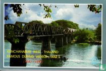 Deadt-rail way-bridge Crossing River Kwai Kanchana Buri Province Thailand. Postcards from the land of smile.