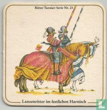 23 Lanzenritter im festlichen Harnisch