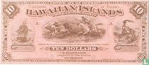 Hawaii 10 Dollars ND (1880) Reproduction