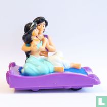 Jasmine et Aladdin sur le tapis de vol