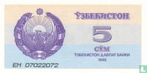 Oezbekistan 5 Sum 1992 kopen