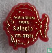 Aquariumhuis Selecta tel. 31203 [zilver op rood]