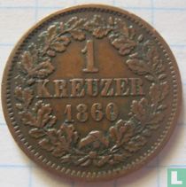 Baden 1 kreuzer 1860