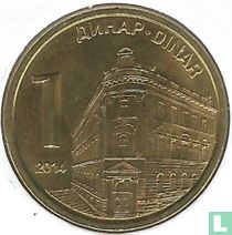 Serbie 1 dinar 2014