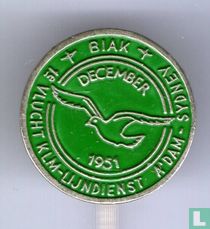 Biak - 1e vlucht KLM-lijndienst A'dam-Sydney december 1951