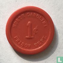 USA North Carolina Prison 1 cent 1930-1970