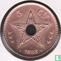 Kongo-Vrijstaat 5 centimes 1888 (1888/1887)