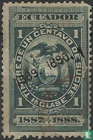 Belastingzegel met opdruk