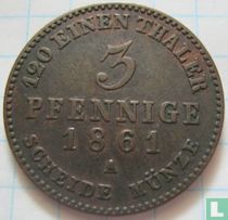 Anhalt-Bernburg 3 Pfennige 1861