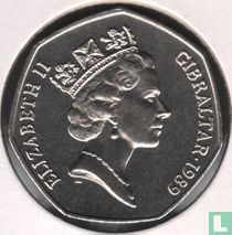Gibraltar 50 pence 1989 "Christmas"