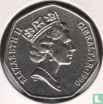 Gibraltar 50 pence 1990 "Christmas"