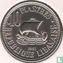 Libanon 10 piastre 1961