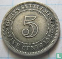 Straits Settlements 5 Cent 1926