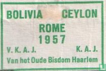 Bolivia Ceylon Rome 1957