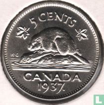 Canada 5 cents 1937